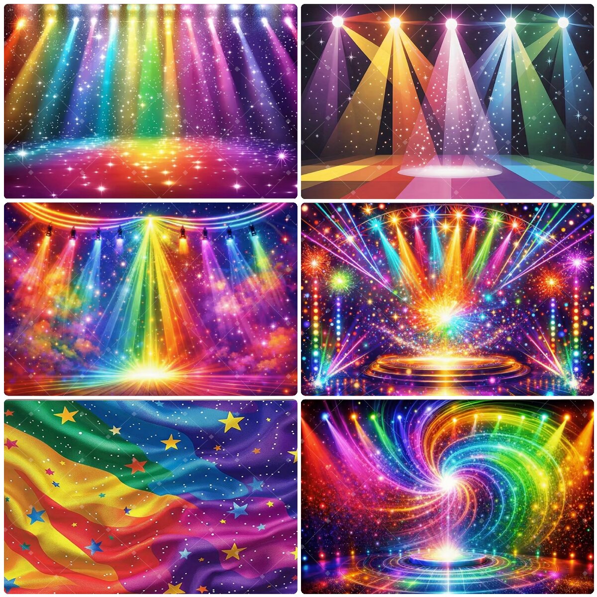 Photography Lighting Backdrop - Красочный радужный фон для сцены с