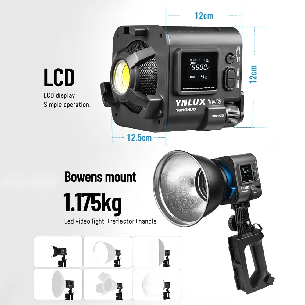 YONGNUO YNLUX100 100W 3200K-56 – обзор и цена Photography Lighting Handheld